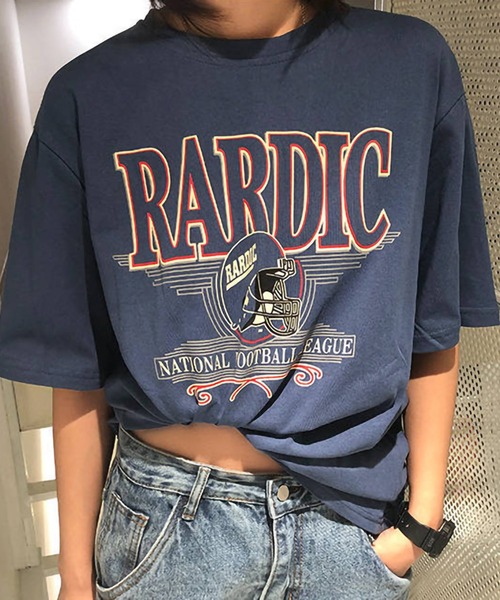 ARCADE(アーケード)の「アメリカンヴィンテージ ストリート オーバーサイズ 半袖Tシャツ -ARCADE Limited Line-(Tシャツ/カットソー・レディース・ブラック/ネイビー・FREE)」の6枚目の写真