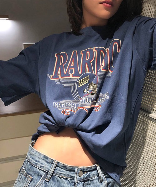 ARCADE(アーケード)の「アメリカンヴィンテージ ストリート オーバーサイズ 半袖Tシャツ -ARCADE Limited Line-(Tシャツ/カットソー・レディース・ブラック/ネイビー・FREE)」の4枚目の写真