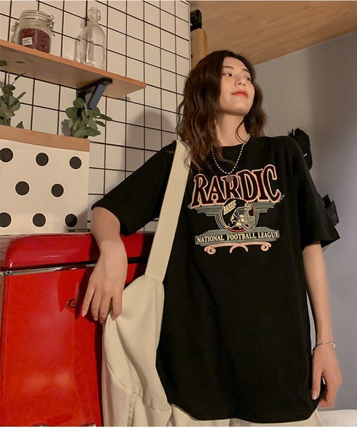 ARCADE(アーケード)の「アメリカンヴィンテージ ストリート オーバーサイズ 半袖Tシャツ -ARCADE Limited Line-(Tシャツ/カットソー・レディース・ブラック/ネイビー・FREE)」の12枚目の写真