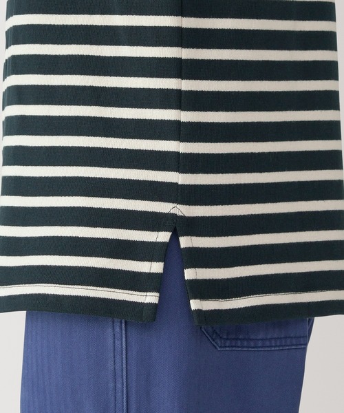 無印良品（ムジルシリョウヒン）の「婦人　太番手ボートネック長袖Ｔシャツ（Tシャツ/カットソー・レディース・ネイビー系/ライトグリーン系/グレー系/レッド系/ベージュ系/ネイビー系1・XL/L/M/S）」の17枚目の写真