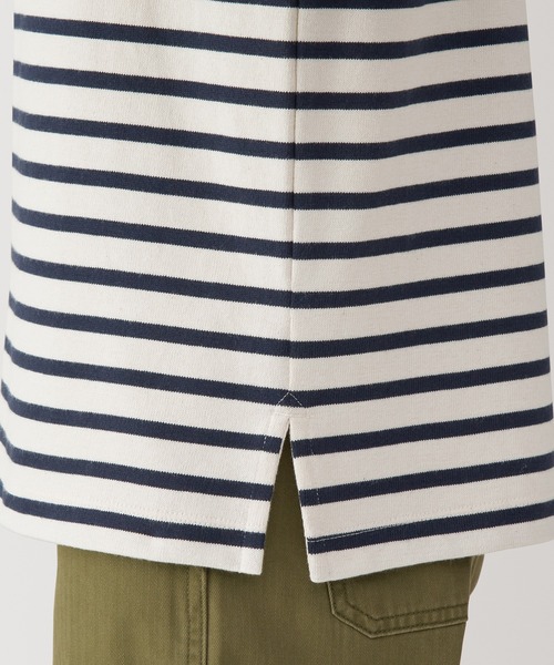 無印良品（ムジルシリョウヒン）の「婦人　太番手ボートネック長袖Ｔシャツ（Tシャツ/カットソー・レディース・ネイビー系/ライトグリーン系/グレー系/レッド系/ベージュ系/ネイビー系1・XL/L/M/S）」の10枚目の写真