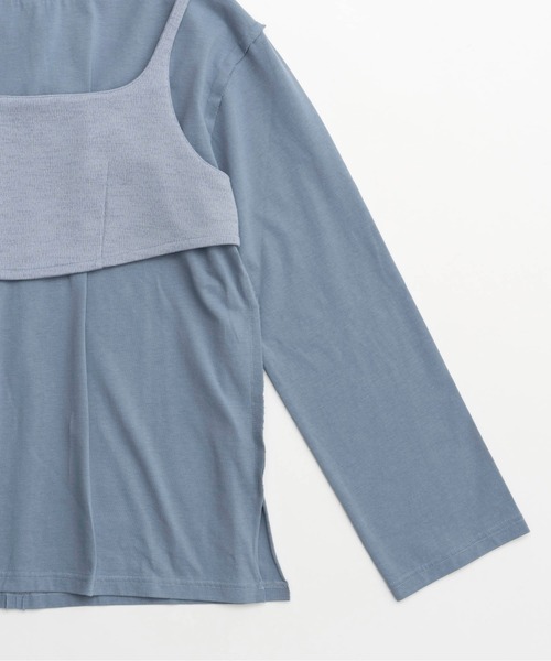 MAISON SPECIAL（メゾンスペシャル）の「Bustier Combination Big Size T-shirt/ビスチェコンビビッグTEE【MAISON SPECIAL/メゾンスペシャル】（Tシャツ/カットソー・レディース・ブルー/ブラック/モカ・FREE）」の16枚目の写真