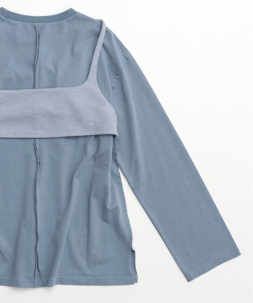 MAISON SPECIAL（メゾンスペシャル）の「Bustier Combination Big Size T-shirt/ビスチェコンビビッグTEE【MAISON SPECIAL/メゾンスペシャル】（Tシャツ/カットソー・レディース・ブルー/ブラック/モカ・FREE）」の21枚目の写真