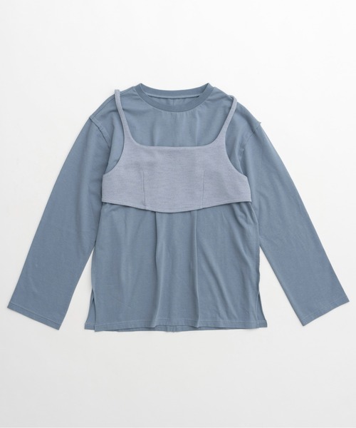 tシャツ Bustier Combination Big Size T-shirt/ビスチェコンビビッグTEE「MAISON SPECIAL/メゾンス Bustier Combination Big Size T-shirt/ビスチェコンビビッグTEE