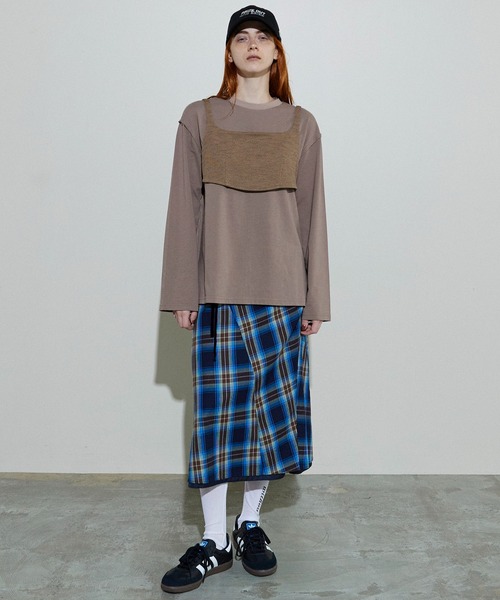 Bustier Combination Big Size T-shirt/ビスチェコンビビッグTEE