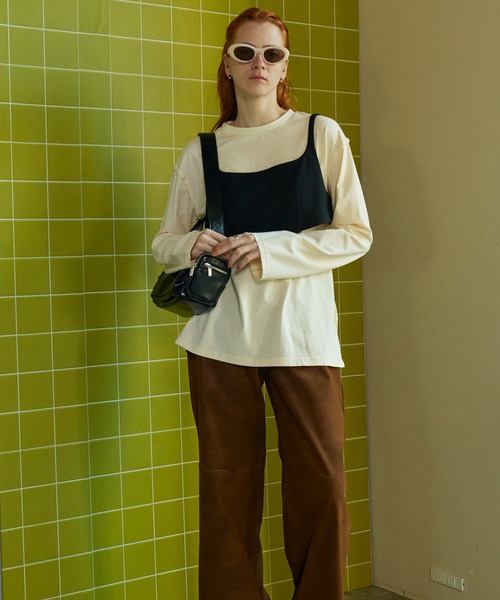tシャツ Bustier Combination Big Size T-shirt/ビスチェコンビビッグTEE「MAISON SPECIAL/メゾンス MAISON SPECIAL tシャツ Bustier Combination Big Size T-shirt