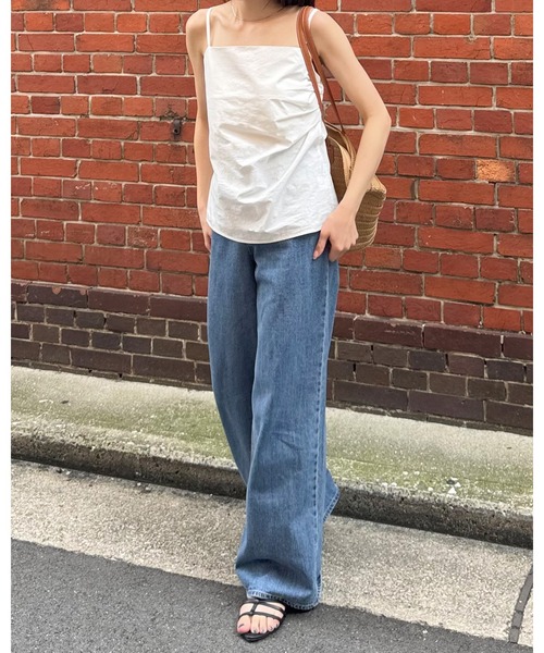 LE MORE(リモア)の「ライトオンスロングワイドデニム(デニムパンツ・レディース・ブルー・FREE)」の14枚目の写真