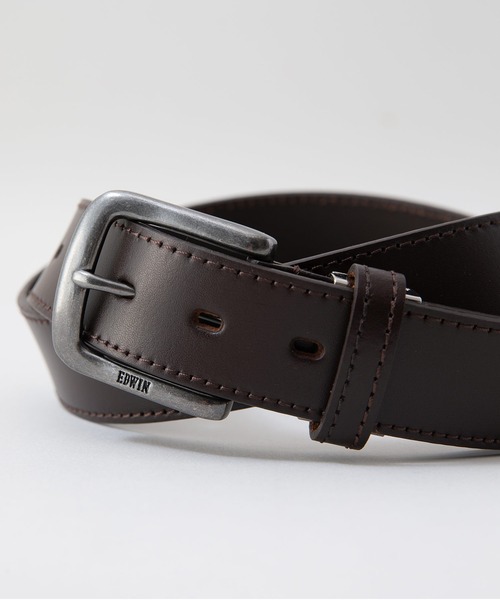 EDWIN（エドウィン）の「【EDWIN/エドウィン】35MM ステッチベルト　牛革（ベルト・メンズ・ブラウン/ダークブラウン/ブラック・FREE）」の3枚目の写真