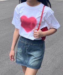 ビッグハートプリント半袖Tシャツ