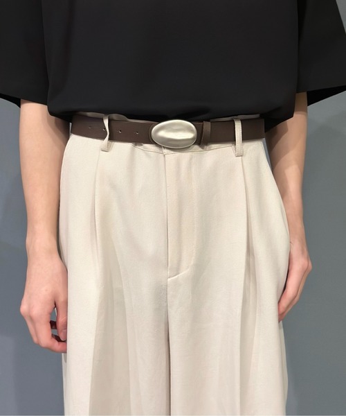 なないろ美品♡tobechic素敵パールベルト Woman マルチカラー T タイムレス レザー リバーシブル ベルト
