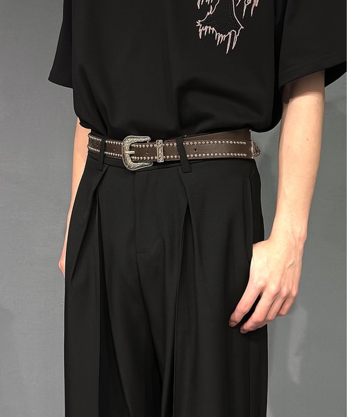 なないろ美品♡tobechic素敵パールベルト Woman マルチカラー T タイムレス レザー リバーシブル ベルト