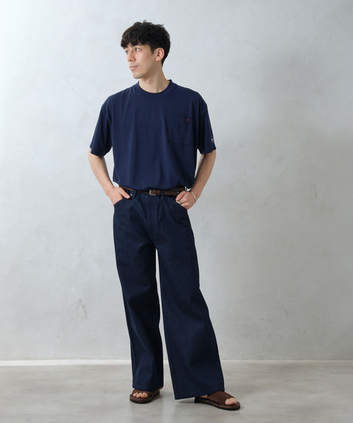 Russell Athletic（ラッセルアスレティック）の「RUSSELL ATHLETIC 別注 Ever Dry ポケットTシャツ（Tシャツ/カットソー・メンズ・ブラック/ホワイト/ベージュ系その他/ネイビー・MEDIUM/LARGE）」の19枚目の写真