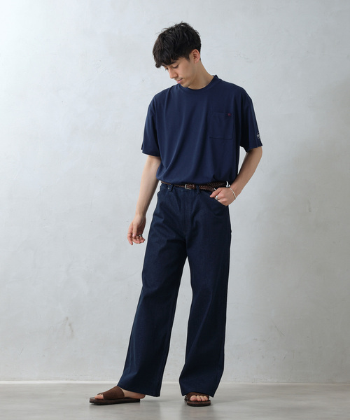 Russell Athletic（ラッセルアスレティック）の「RUSSELL ATHLETIC 別注 Ever Dry ポケットTシャツ（Tシャツ/カットソー・メンズ・ブラック/ホワイト/ベージュ系その他/ネイビー・MEDIUM/LARGE）」の20枚目の写真