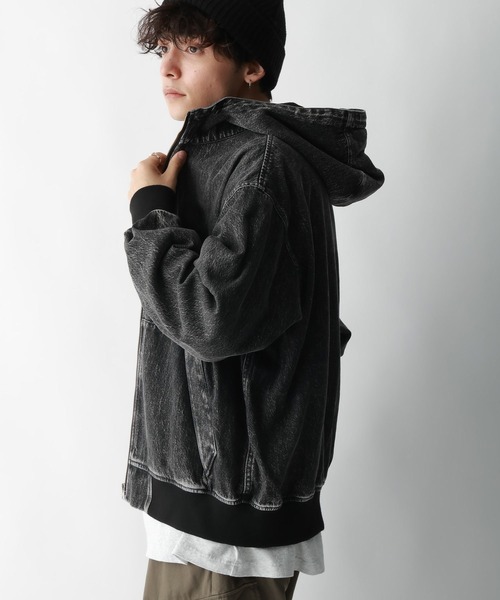 RAGEBLUE（レイジブルー）の「ヴィンテージライク/デニムダックフードワークブルゾン（ブルゾン・メンズ・ブラウン/ブルー/スミクロ・MEDIUM/LARGE）」の8枚目の写真