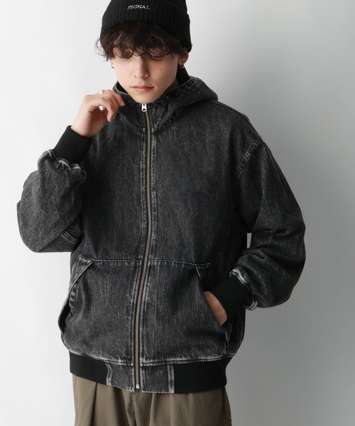 RAGEBLUE（レイジブルー）の「ヴィンテージライク/デニムダックフードワークブルゾン（ブルゾン・メンズ・ブラウン/ブルー/スミクロ・MEDIUM/LARGE）」の9枚目の写真