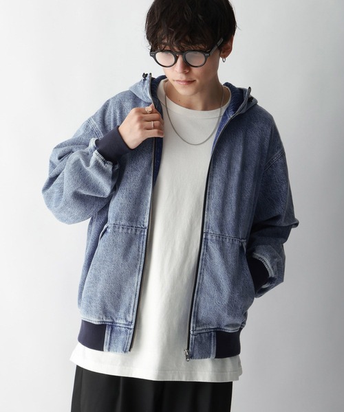 RAGEBLUE（レイジブルー）の「ヴィンテージライク/デニムダックフードワークブルゾン（ブルゾン・メンズ・ブラウン/ブルー/スミクロ・MEDIUM/LARGE）」の15枚目の写真