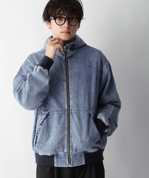 RAGEBLUE（レイジブルー）の「ヴィンテージライク/デニムダックフードワークブルゾン（ブルゾン・メンズ・ブラウン/ブルー/スミクロ・MEDIUM/LARGE）」の18枚目の写真