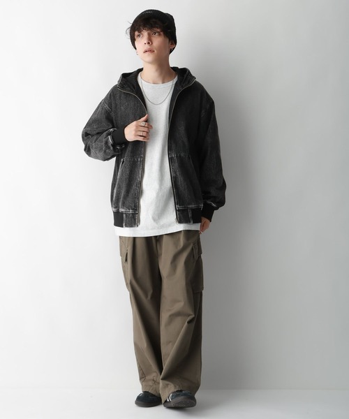 RAGEBLUE（レイジブルー）の「ヴィンテージライク/デニムダックフードワークブルゾン（ブルゾン・メンズ・ブラウン/ブルー/スミクロ・MEDIUM/LARGE）」の5枚目の写真