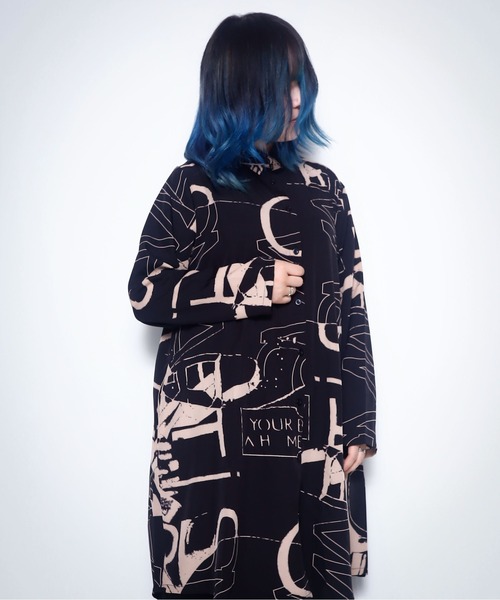 rovtski(ロフトスキー)の「モノトーンロングブラウス(シャツ/ブラウス・レディース・パープル/グレー/ベージュ/カーキ・FREE)」の1枚目の写真