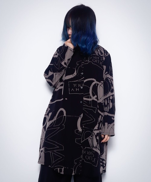 rovtski(ロフトスキー)の「モノトーンロングブラウス(シャツ/ブラウス・レディース・パープル/グレー/ベージュ/カーキ・FREE)」の2枚目の写真