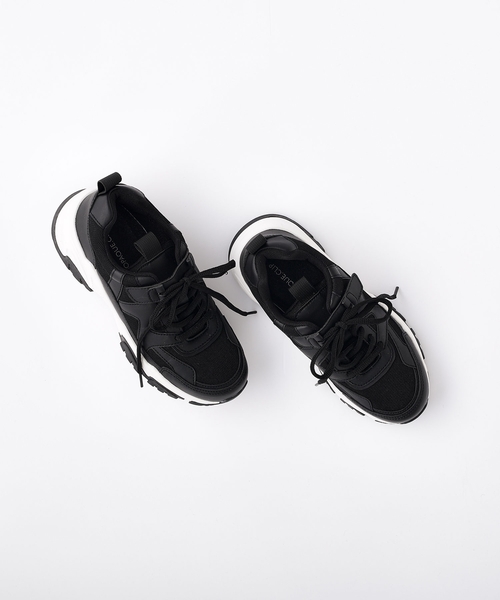 OPAQUE.CLIP（オペークドットクリップ）の「ボリュームソールメッシュスニーカー（スニーカー・レディース・ブラック/チャコールグレー・02/03）」の6枚目の写真