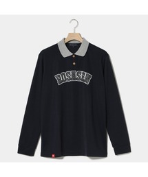 【Rosasen/GOLF】カノコストレッチ長袖ポロ