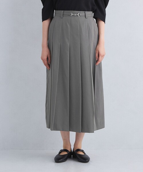 新品❤️ARCHIVIO グリーン プリーツスカート セール】ブロックプリーツ スカート（スカート）｜green label