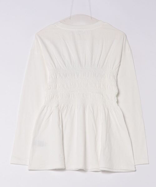 LOWRYS FARM（ローリーズファーム）の「リメイクシャーリングＴＬＳ 146012（Tシャツ/カットソー・レディース・オフホワイト/チャコールグレー/グレー・FREE）」の15枚目の写真