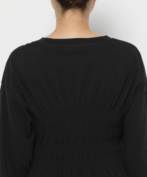 LOWRYS FARM（ローリーズファーム）の「リメイクシャーリングＴＬＳ 146012（Tシャツ/カットソー・レディース・オフホワイト/チャコールグレー/グレー・FREE）」の10枚目の写真