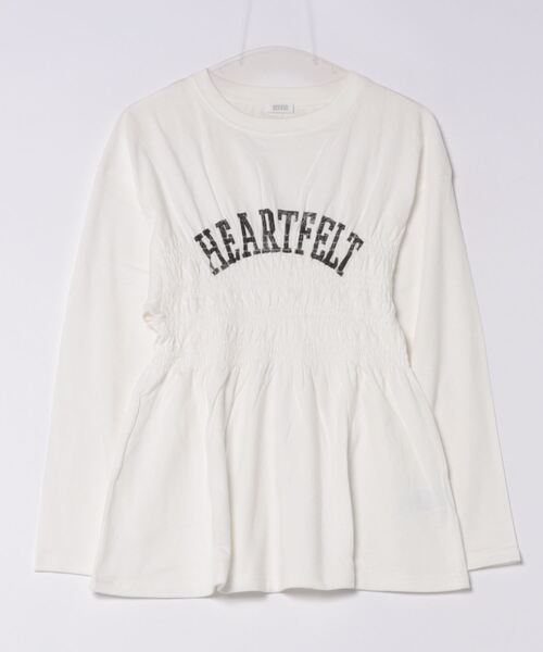 LOWRYS FARM（ローリーズファーム）の「リメイクシャーリングＴＬＳ 146012（Tシャツ/カットソー・レディース・オフホワイト/チャコールグレー/グレー・FREE）」の14枚目の写真