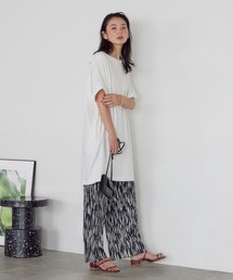袖ロールアップカットチュニック
