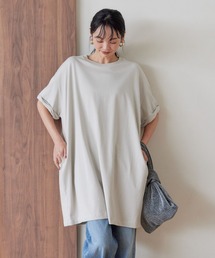 袖ロールアップカットチュニック