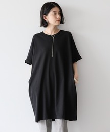袖ロールアップカットチュニック