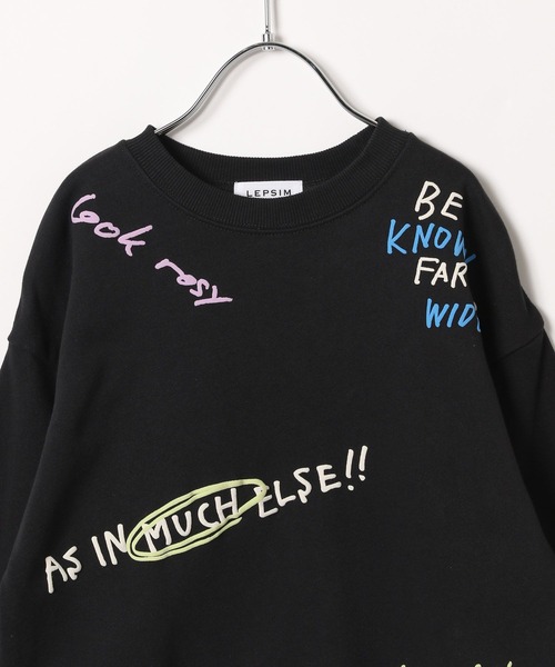 LEPSIM（レプシィム）の「【KIDS】手描きロゴスウェット　158555（スウェット・キッズ・ライトベージュ/ブラック/レッド・140/120）」の9枚目の写真