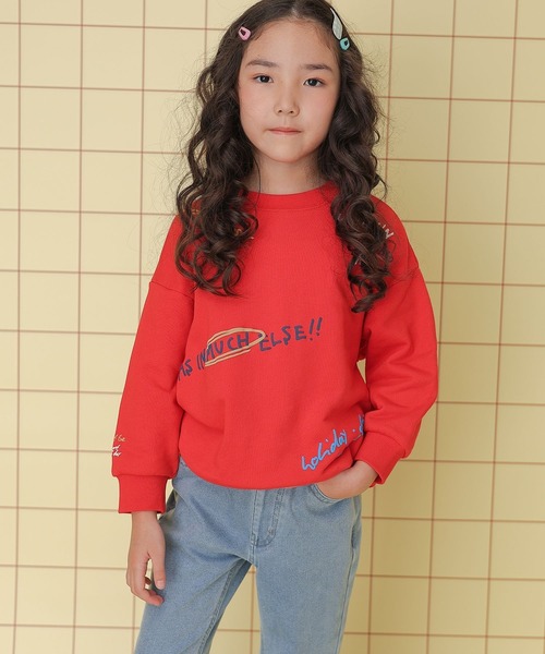 LEPSIM（レプシィム）の「【KIDS】手描きロゴスウェット　158555（スウェット・キッズ・ライトベージュ/ブラック/レッド・140/120）」の16枚目の写真