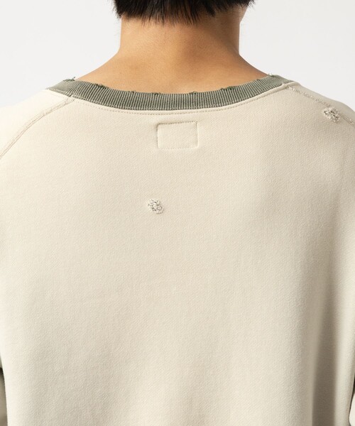 Needles(ニードルス)の「【Needles/ニードルズ】2-Tone Crew Neck Sweat Shirt - Cotton French Terry(スウェット・メンズ・パープル/ベージュ/ブラック・L/M/S)」の10枚目の写真