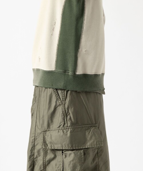 Needles(ニードルス)の「【Needles/ニードルズ】2-Tone Crew Neck Sweat Shirt - Cotton French Terry(スウェット・メンズ・パープル/ベージュ/ブラック・L/M/S)」の11枚目の写真