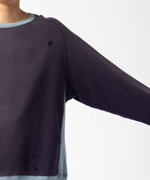 Needles(ニードルス)の「【Needles/ニードルズ】2-Tone Crew Neck Sweat Shirt - Cotton French Terry(スウェット・メンズ・パープル/ベージュ/ブラック・L/M/S)」の18枚目の写真