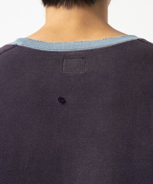 Needles(ニードルス)の「【Needles/ニードルズ】2-Tone Crew Neck Sweat Shirt - Cotton French Terry(スウェット・メンズ・パープル/ベージュ/ブラック・L/M/S)」の19枚目の写真