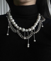 Ameri | NICKEL FREE DROP PEARL CHAIN NECKLACE(ネックレス)
