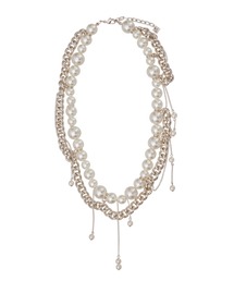 Ameri（アメリ）の「NICKEL FREE DROP PEARL CHAIN NECKLACE