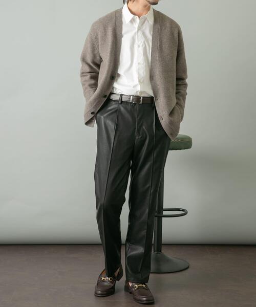 URBAN RESEARCH ROSSO MEN(アーバンリサーチロッソメン)の「『XLサイズあり』ハミルトンウールガーター編みVネックカーディガン(カーディガン/ボレロ・メンズ・グレー/グレー系その他/ブラック/レッド系その他・SMALL/MEDIUM/LARGE/X-LARGE)」の9枚目の写真