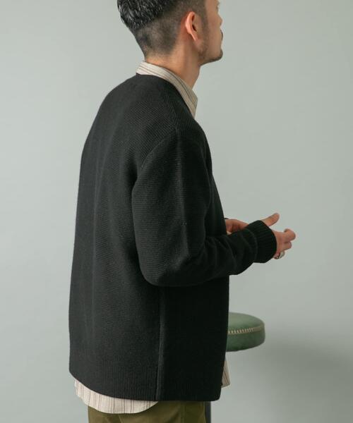 URBAN RESEARCH ROSSO MEN(アーバンリサーチロッソメン)の「『XLサイズあり』ハミルトンウールガーター編みVネックカーディガン(カーディガン/ボレロ・メンズ・グレー/グレー系その他/ブラック/レッド系その他・SMALL/MEDIUM/LARGE/X-LARGE)」の20枚目の写真