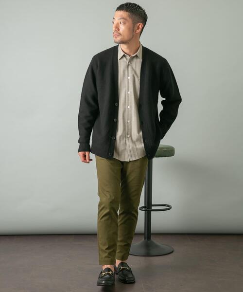 セール】『XLサイズあり』ハミルトンウールガーター編みVネック