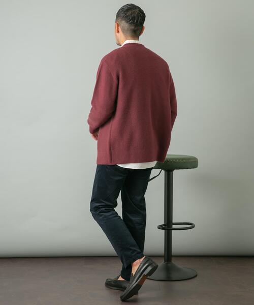 セール】『XLサイズあり』ハミルトンウールガーター編みVネック