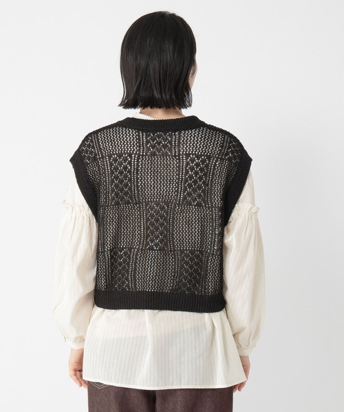 セール】7ゲージリネンミックスパッチワークベスト（ベスト