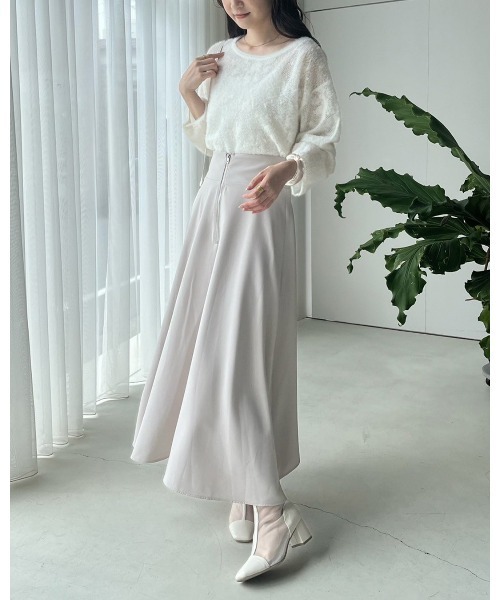 Cherie chuu(シェリーチュウ)の「【Cherie chuu】花柄シャガードニット(ニット/セーター・レディース・モカ/オフホワイト/ピンクベージュ・FREE)」の4枚目の写真