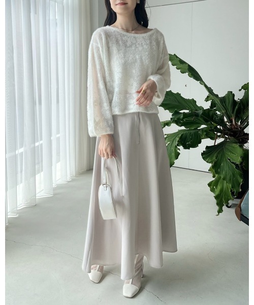 Cherie chuu(シェリーチュウ)の「【Cherie chuu】花柄シャガードニット(ニット/セーター・レディース・モカ/オフホワイト/ピンクベージュ・FREE)」の21枚目の写真