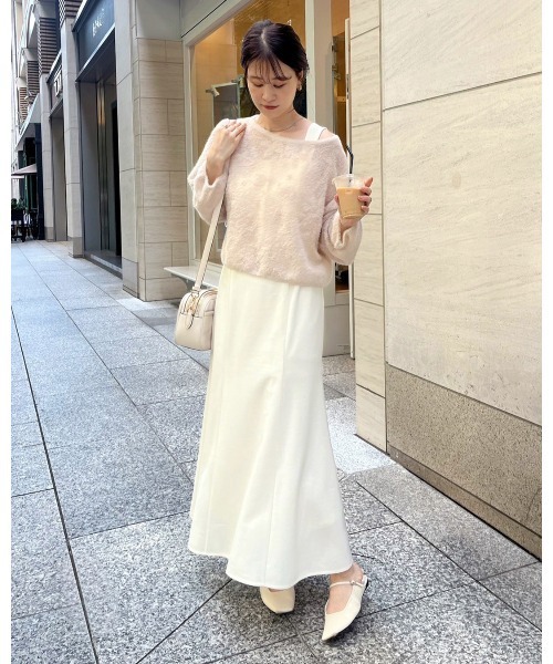 Cherie chuu(シェリーチュウ)の「【Cherie chuu】花柄シャガードニット(ニット/セーター・レディース・モカ/オフホワイト/ピンクベージュ・FREE)」の9枚目の写真