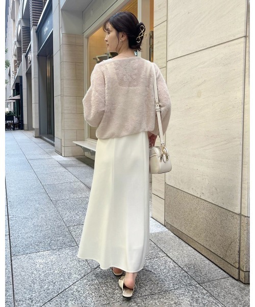 Cherie chuu(シェリーチュウ)の「【Cherie chuu】花柄シャガードニット(ニット/セーター・レディース・モカ/オフホワイト/ピンクベージュ・FREE)」の10枚目の写真